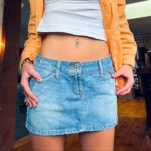 Cutest tiny y2k very mini jean skirt!